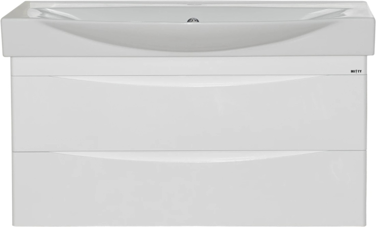 Тумба под раковину Misty Элвис 105 с 2 ящ. подвесная белая эмаль