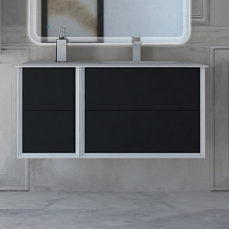 Тумба с раковиной Cezares Bellagio 106 grafite (54715+50214+54863)