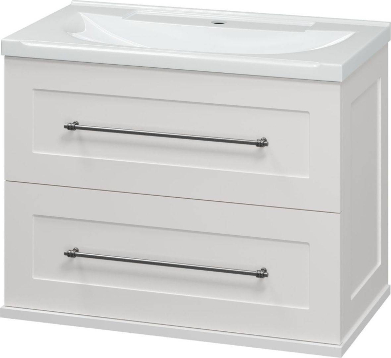 Тумба под раковину Misty Марта 70 с 2 ящ. подвесная белый