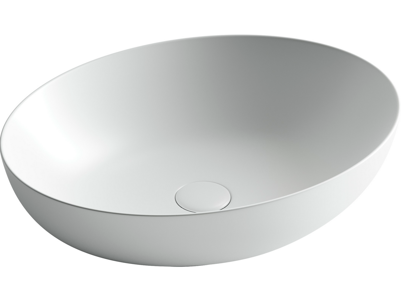 Накладные раковины CERAMICANOVA CN6017MW Умывальник чаша накладная овальная (цвет Белый Матовый) Element 520*395*130мм