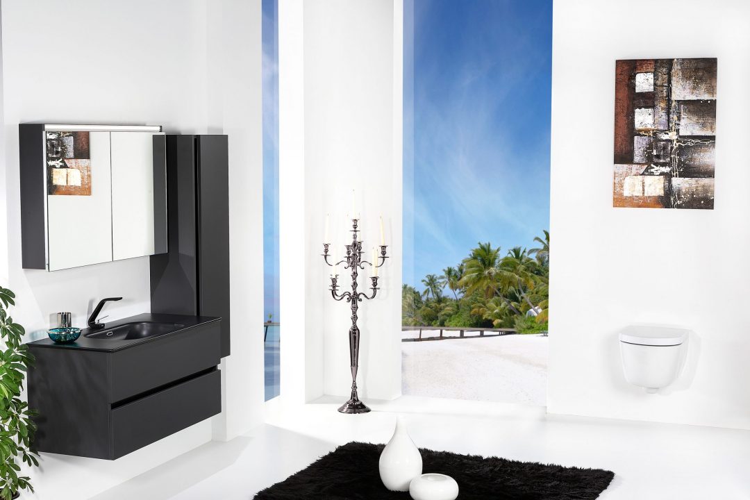 Пенал Vallessi 120*35*28,5cm Антрацит матовый