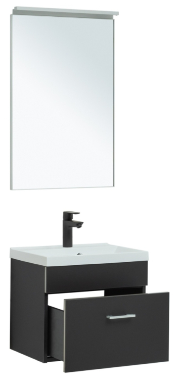 Мебель для ванной Aquanet Верона 50 черный матовый (раковина Нота 50 NEW) 00281101
