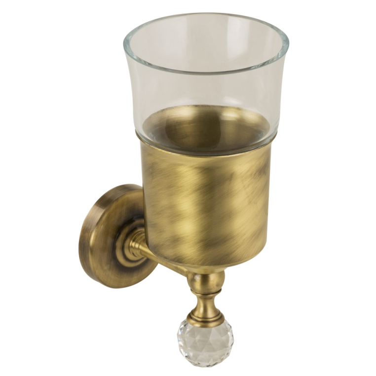 Cтакан настенный Migliore Amerida 16573 стекло/бронза/Crystal