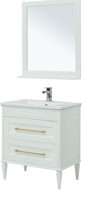 Мебель для ванной Aquanet Бостон М 80 белый (ручки золото, раковина Бостон) 00281193