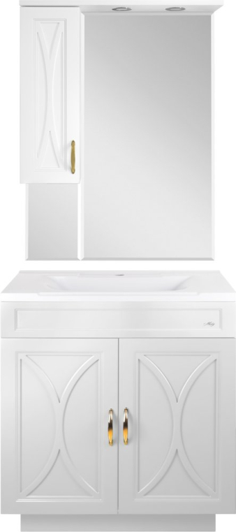 Комплект мебели Misty Амбра 70 2 двери (П-Амб0070-011ПР+5007700+П-Амб0270-0322ЯЛ)