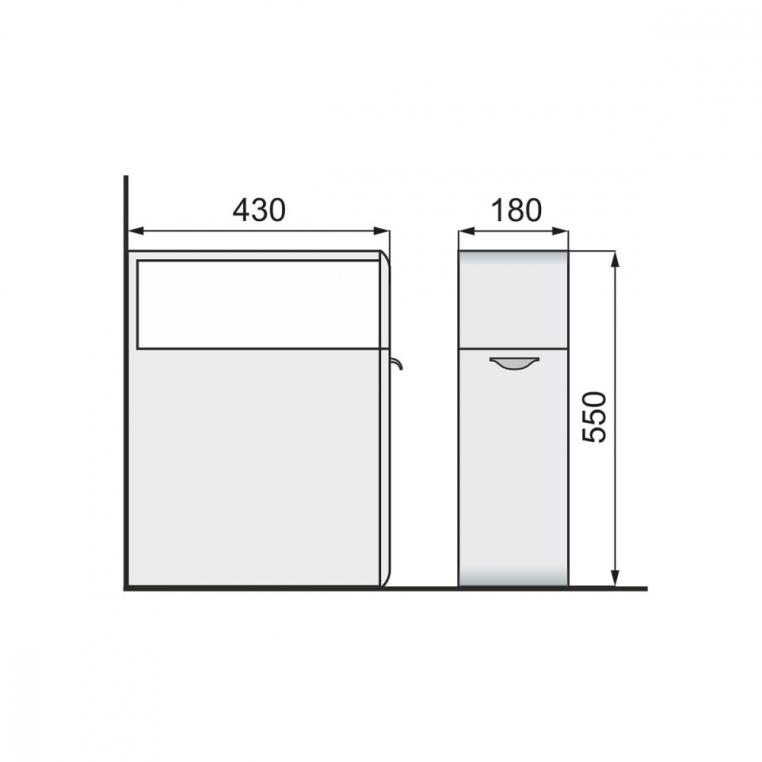 Тумба RAVAL Space 18 напольная Белая (Spa.01.18/N/W)