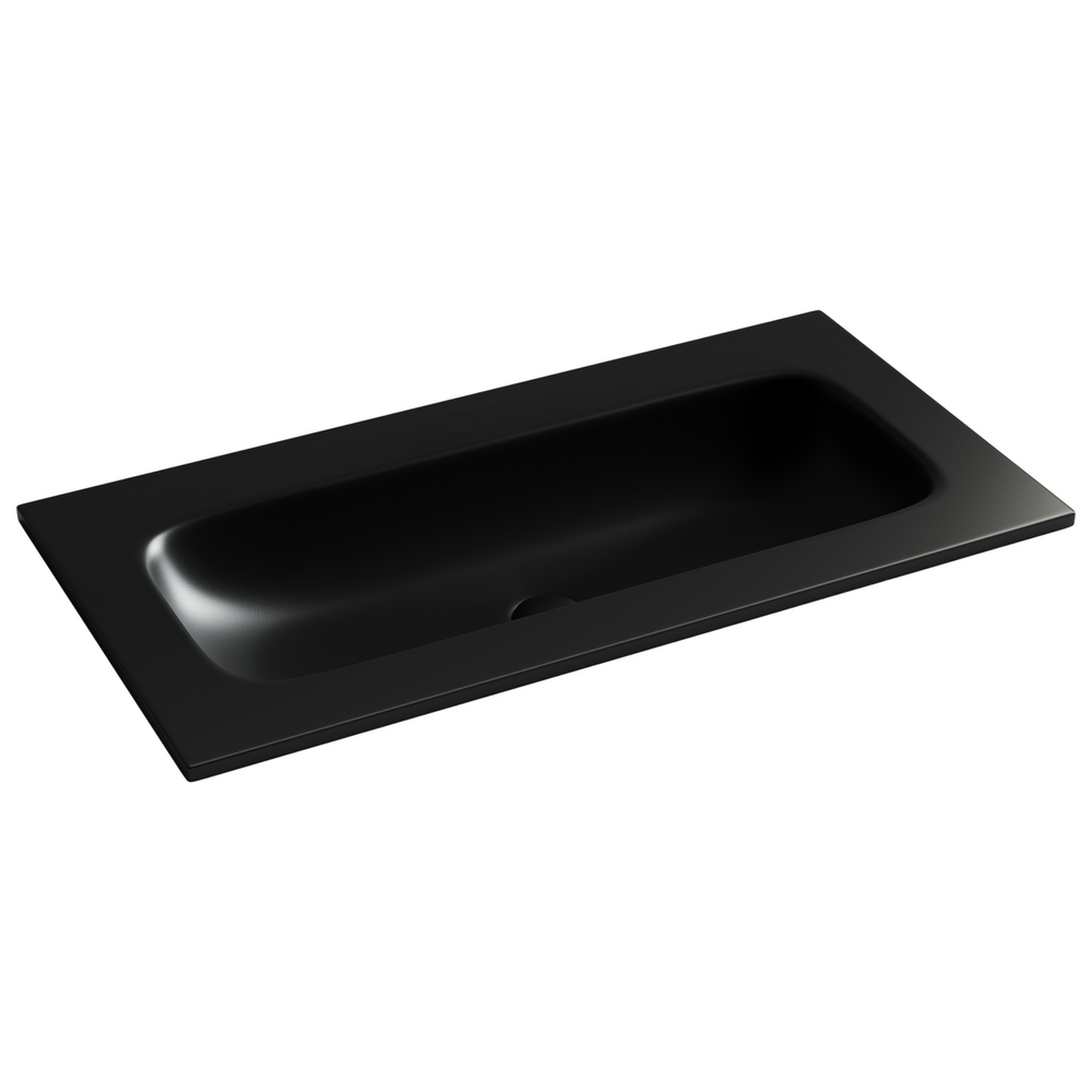 Раковина накладная мебельная CERAMICANOVA Grace прямоугольная 910*457*137 мм, без отверстия под смеситель, 910*457*137, цвет черный матовый, CN7019MBWx