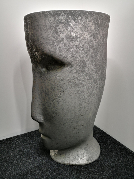 Раковина Kerasan Artwork 45x51x94.5 см, свободностоящая "MOLOCO", слив в стену, белый/античная платина 474060