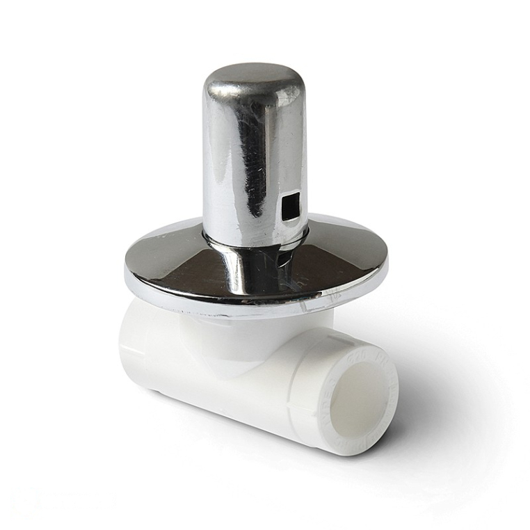 Pro Aqua PP-R Клапан (вентиль) 25 с хромированной рукояткой белый (PA43010)