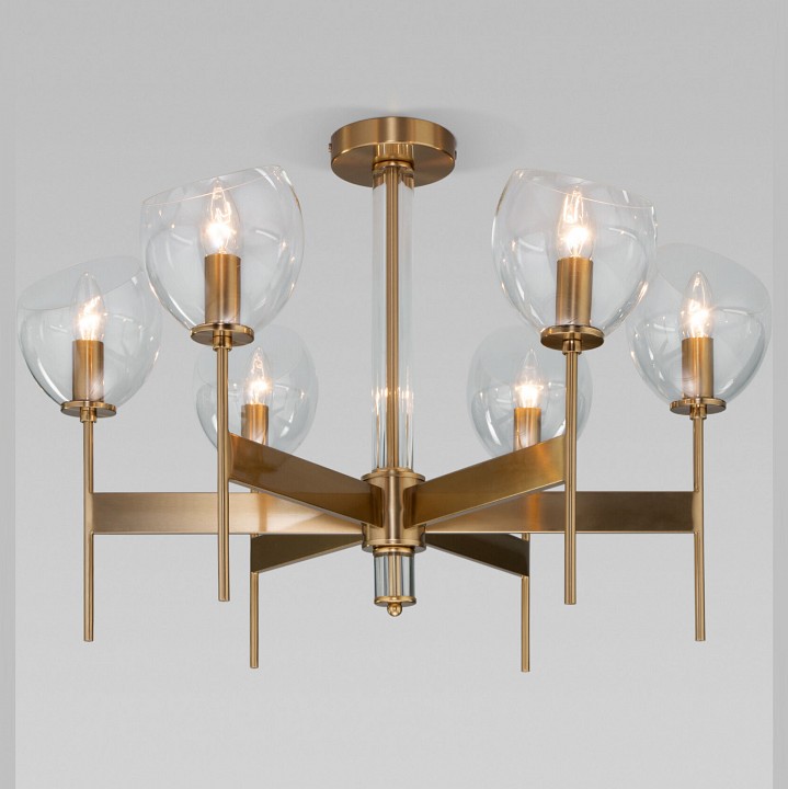 Люстра на штанге Eurosvet Arrista 60130/6 латунь Smart