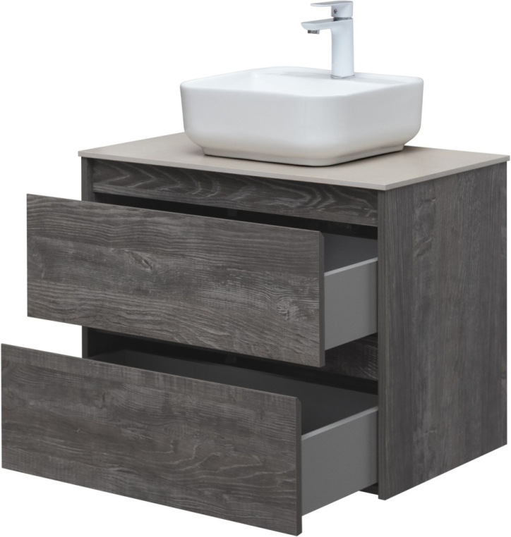 Тумба под раковину Aquanet Nova Lite 75 дуб серый (2 ящика) 00287890
