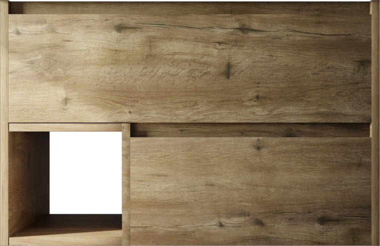 Мебель для ванной Stworki Карлстад 75 дуб рустикальный, простоун беж, с раковиной BOCCHI Vessel черной