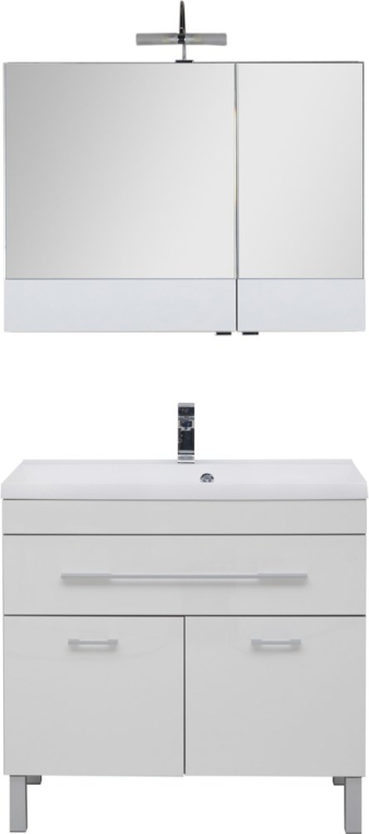 Комплект мебели Aquanet Верона 90 белая, 1 ящик, 2 двери (182708+00284114+172339)