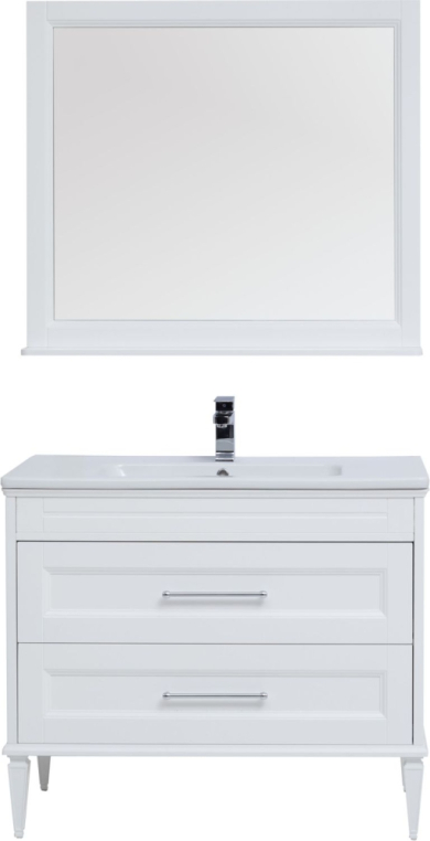 Комплект мебели для ванной Aquanet Бостон М 100 белый матовый 00210628