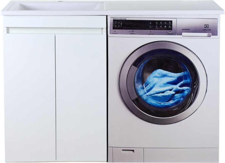 Тумба с раковиной Misty Фостер 55 напольная, прямая, под стиральную машину (Э-Фос01055-01Пр+5217120)