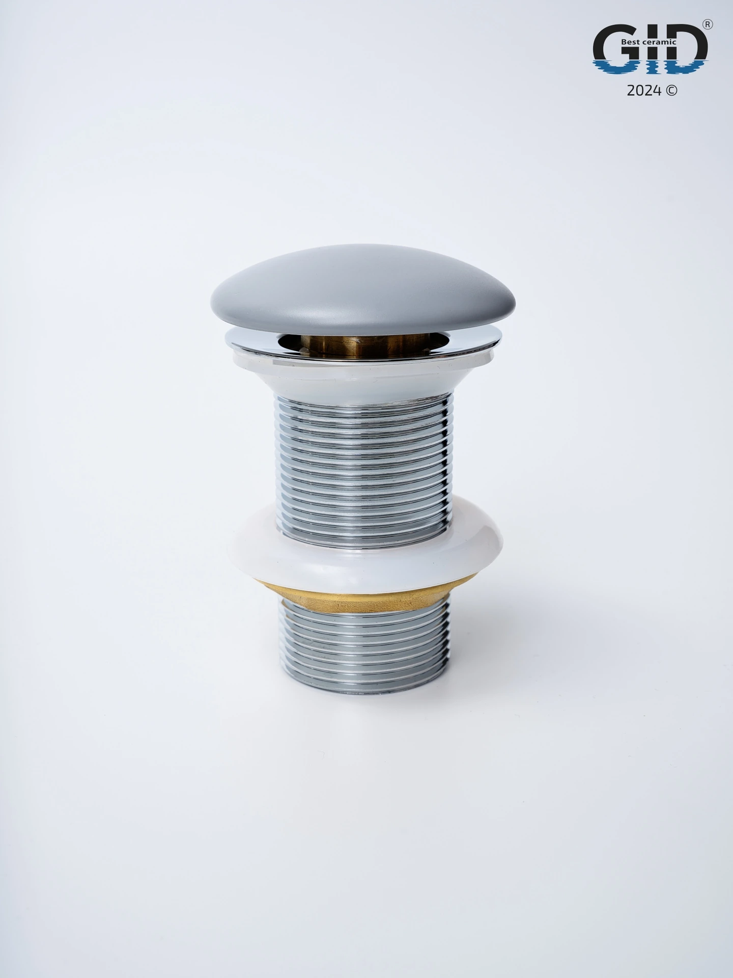 Донный клапан Gid без перелива  Gmh100 74401K серый матовый 7x7x10