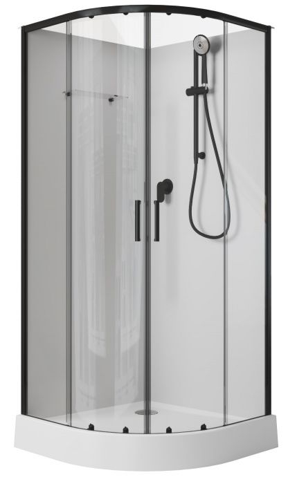Душевая кабина Aquanet Passion EVO R Black 80x80 00281984