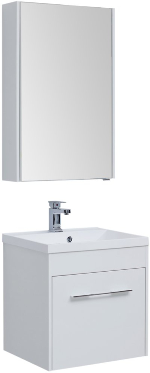 Комплект мебели Aquanet Августа 58 белая (210026+00281220+210008)