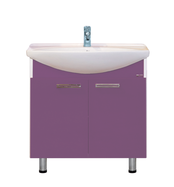 Тумба под раковину Misty Джулия 85 прямая сиреневая