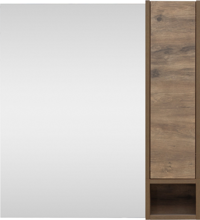 Мебель для ванной Stworki Карлстад 75 дуб рустикальный, простоун беж, с раковиной BOCCHI Vessel черной