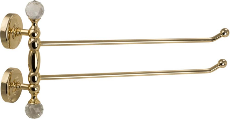 Полотенцедержатель двойной поворотный Migliore Amerida 16607 золото/Crystal L36 см