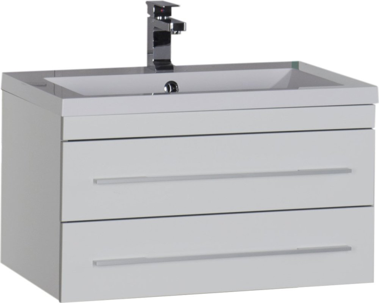 Тумба под раковину Aquanet Верона 75 подвесная белая (00176669)