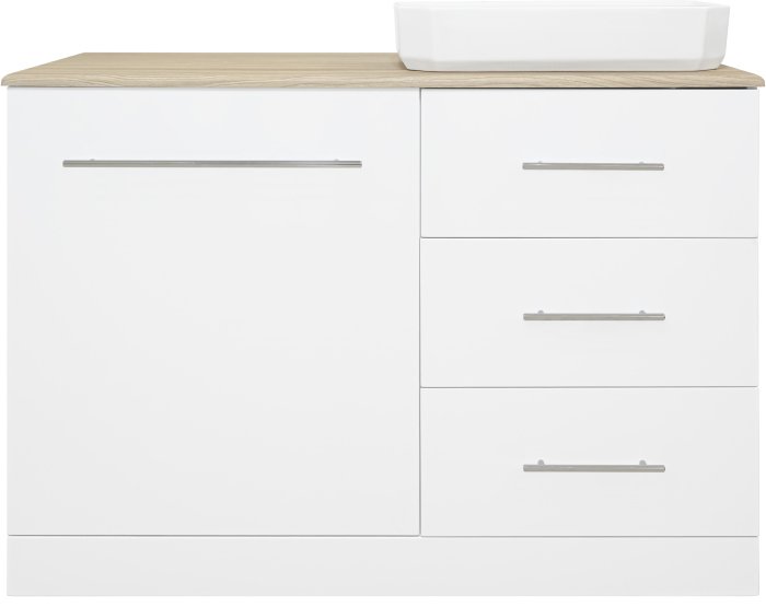 Тумба с раковиной Misty Респект 120 R, под стиральную машину (Э-Рес01120-13ЯП+LINSLWB01)