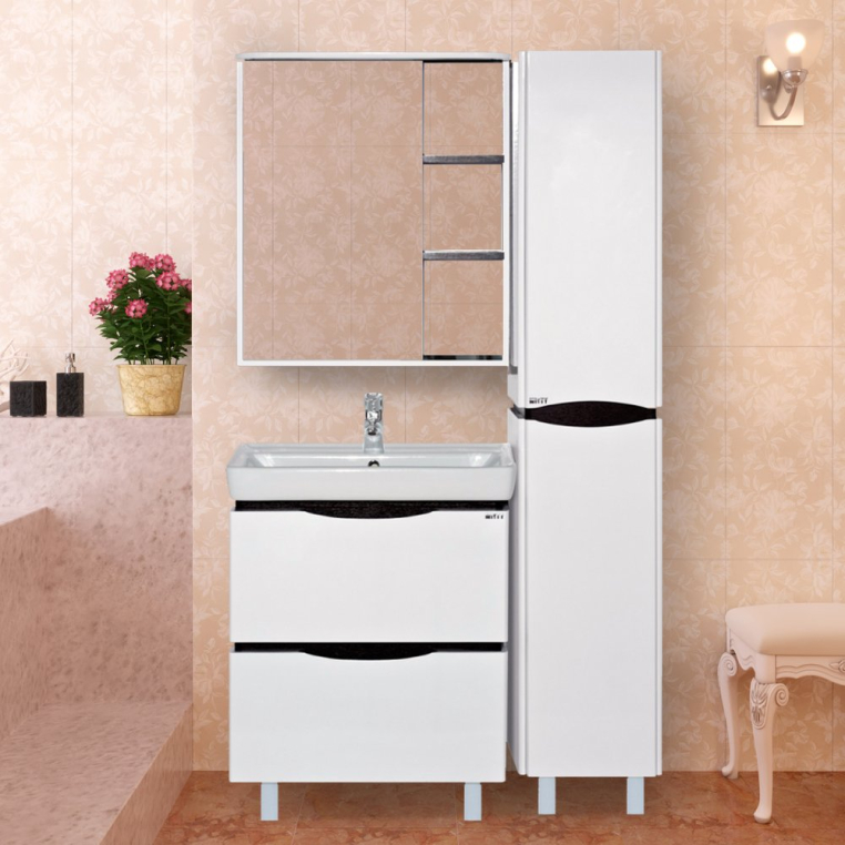 Комплект мебели Misty Венера 60 комбинированная (П-Внр01060-252Я+1WH302082+П-Внр04060-25СвП)