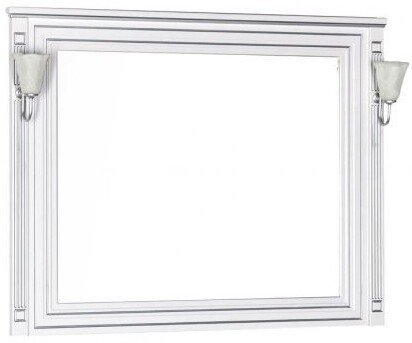 Зеркало Aquanet Паола 120x95 00181768 белый/серебро
