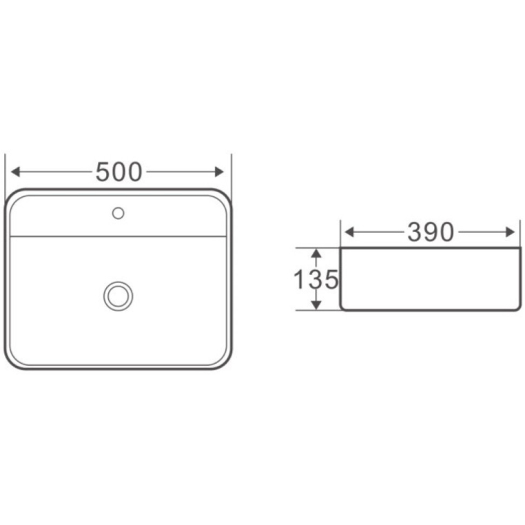 Раковина BelBagno 50x39 BB1321