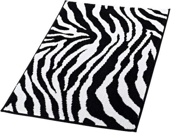 Коврик для ванной Ridder Zebra 55x50 711800 черно-белый