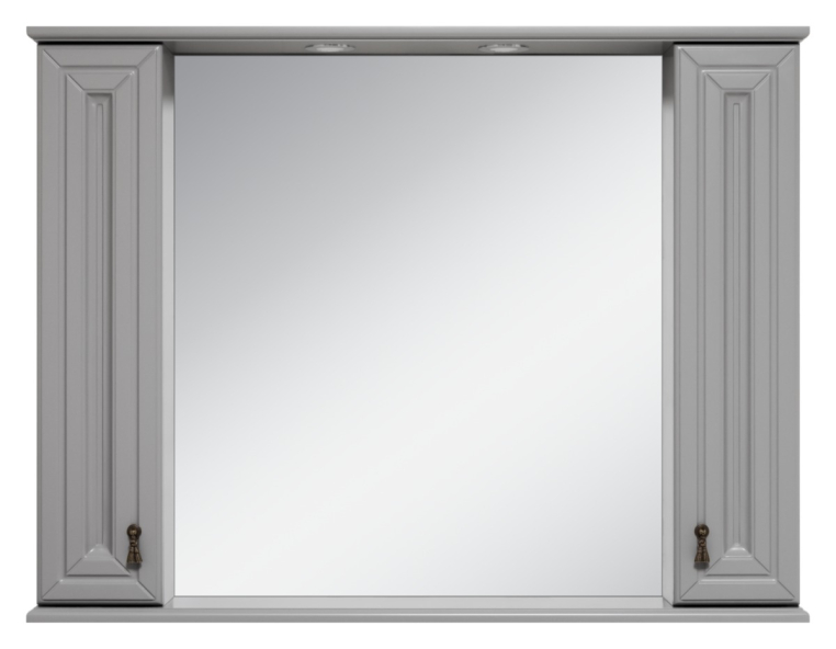 Зеркальный шкаф Misty Лувр 105 серый