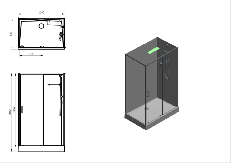 Душевая кабина Aquanet Passion EVO 120x80 R White 00281968