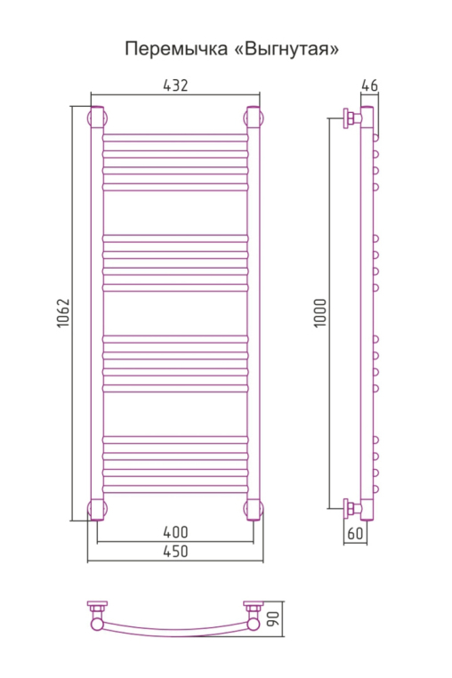 Полотенцесушитель водяной Сунержа Богема+ 45x106 00-0221-1040 хром