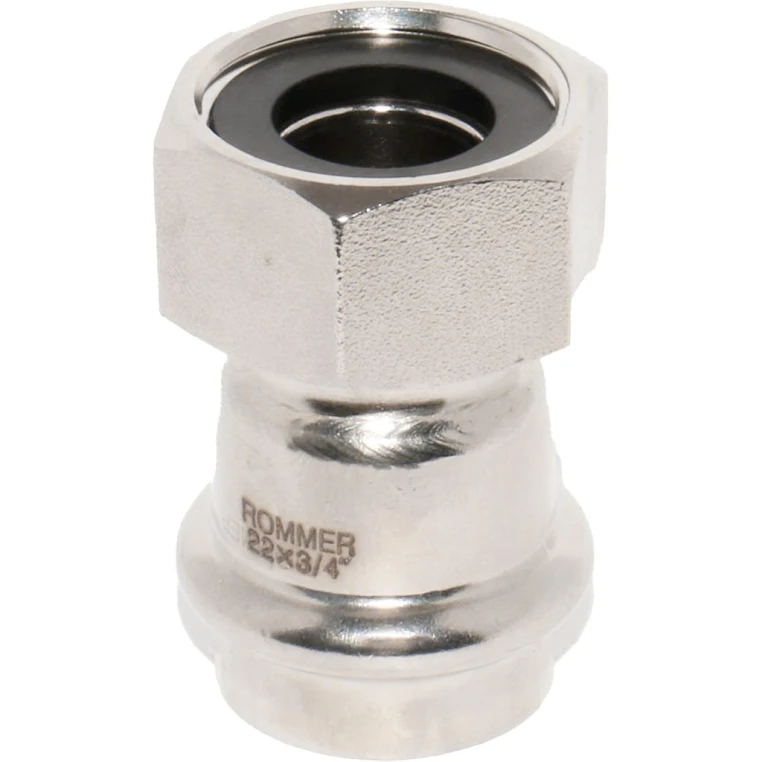 RSS-0026-000281 ROMMER Переходник с накидной гайкой ВПр-ВР, 28х1, из нержавеющей стали прессовой