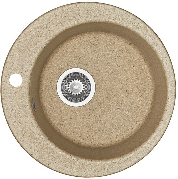 Мойка кухонная Aquaton Иверия круглая 480мм песочный 1A711032IV220