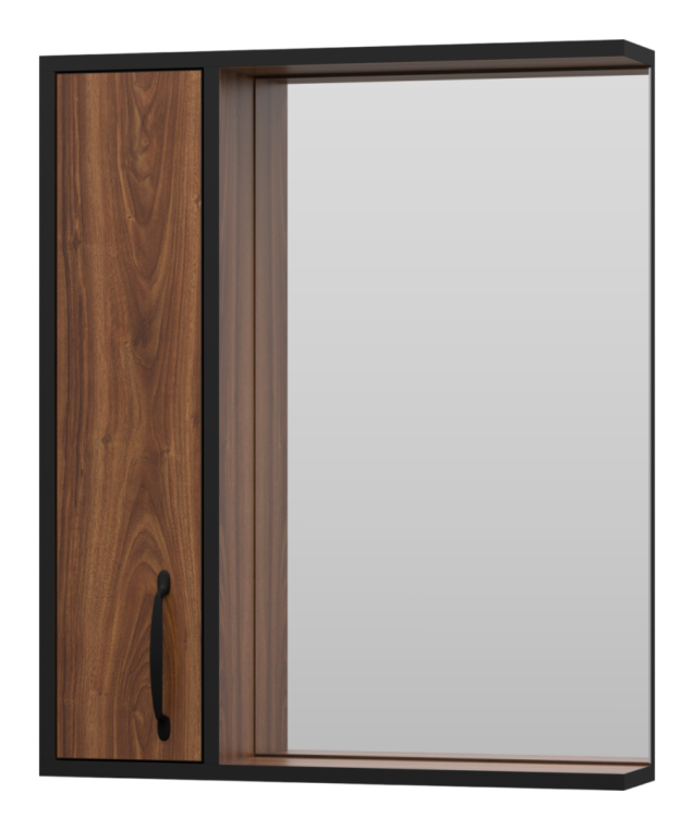 Зеркальный шкаф Misty Кедр 60 левый