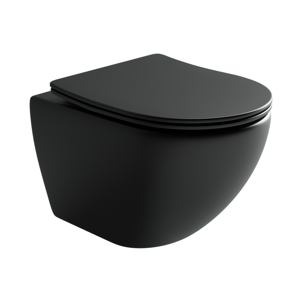 Подвесной унитаз Metropol Rimless, глубокий смыв, с крепежом для полностью скрытого монтажа, ультратонким сидением и крышкой с функцией плавного закрытия