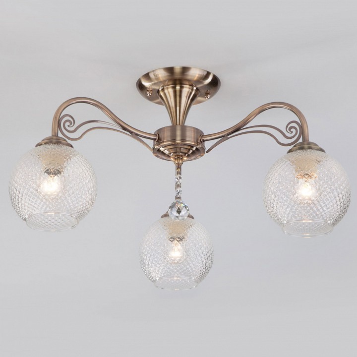 Люстра на штанге Eurosvet Kristin 30139/3 античная бронза