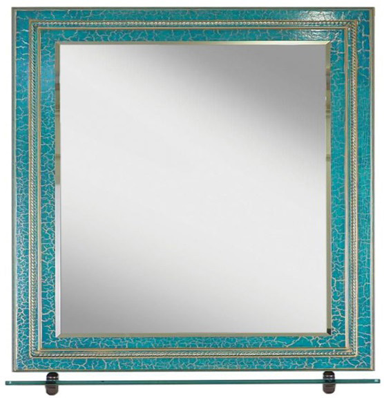 Зеркало с полочкой Misty Fresko Л-Фре03090-0317 зеленое