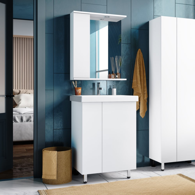 Комплект мебели Misty Лира 60 напольная (Пр-Лир06060-50+S-UM-MOD60/1+П-Лир04060-013Л)