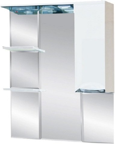 Зеркальный шкаф с подсветкой R Misty Жасмин 85 П-Жас02085-011СвЛ белая эмаль