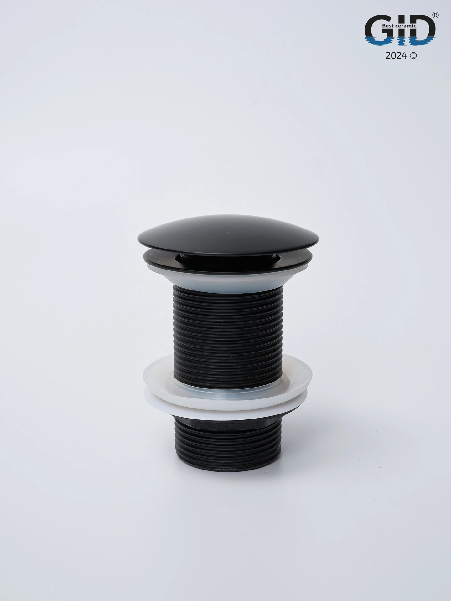 Донный клапан Gid без перелива G-55BM 76602K черный матовый 7x7x10