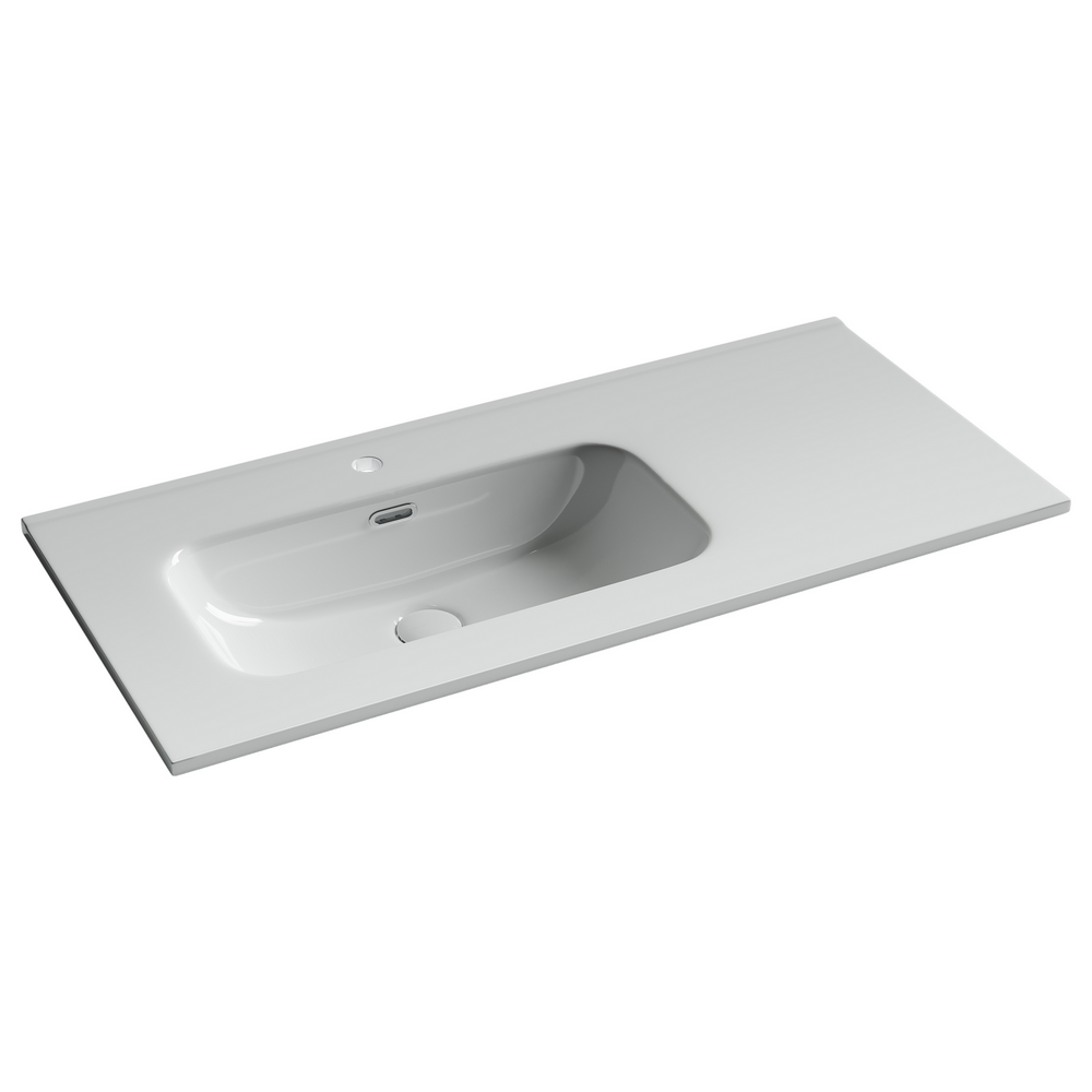Раковина накладная мебельная CERAMICANOVA Element, чаша слева, с отверстием под смеситель, 1010x465x180 мм, цвет белый, арт. CN7003L