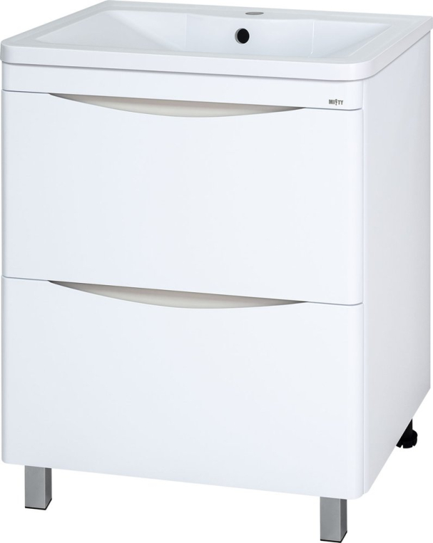 Тумба с раковиной Misty Атлантик 60 белая (П-Атл-01060-0112Я+4623723685659)