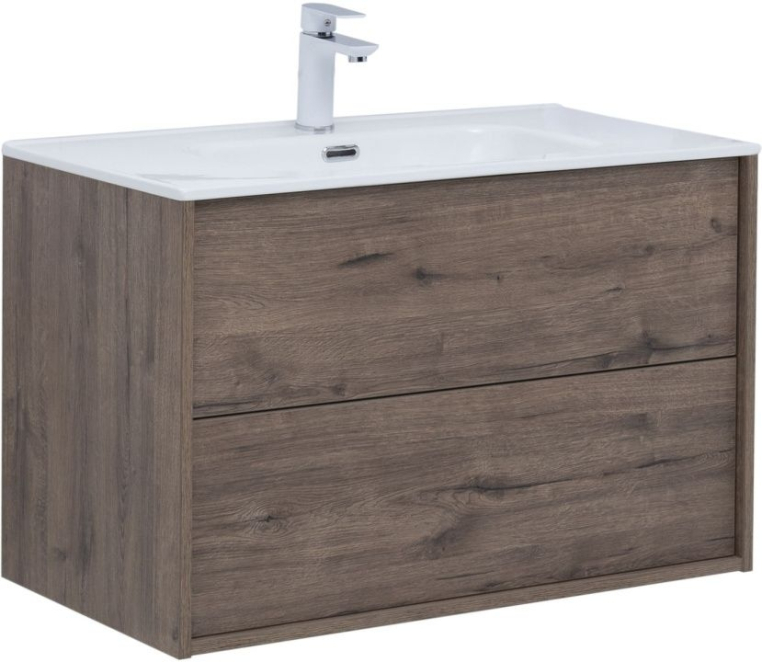 Тумба под раковину Aquanet Lino 80 (Flat) дуб веллингтон 00287543