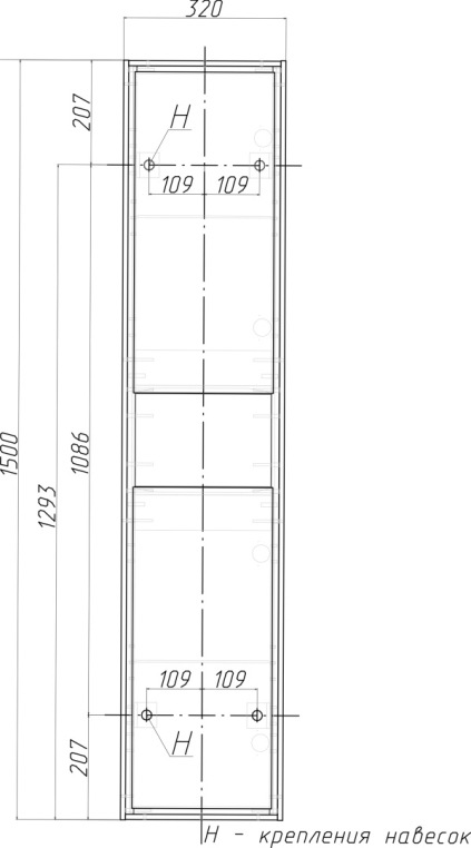 Шкаф-пенал Stworki Ольтен 150 белый, дуб сонома (Ол.04.150/P/W-DS)