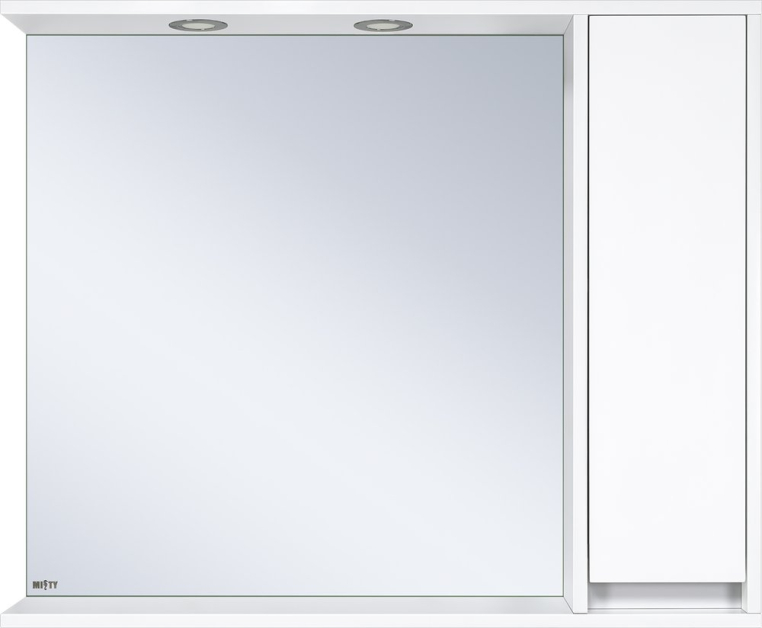 Зеркало Misty Алиса 100 R с подсветкой белое (Э-Али04100-01П)