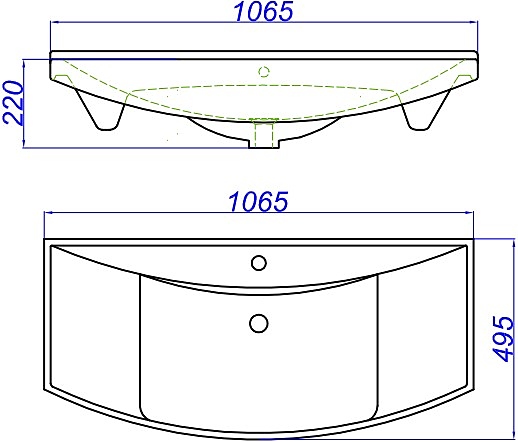 Раковина Kirovit Стиль 105 (4620008197340)