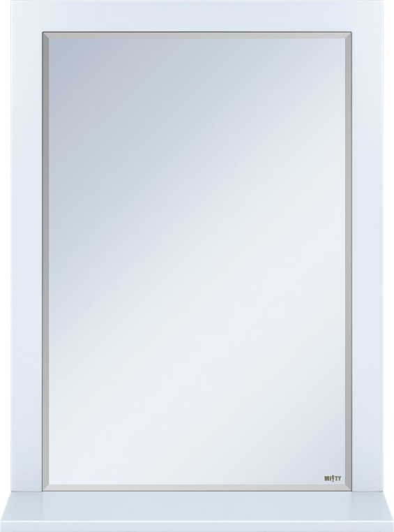 Зеркало Misty Сахара 60 белое с полкой (П-Сах02060-011)